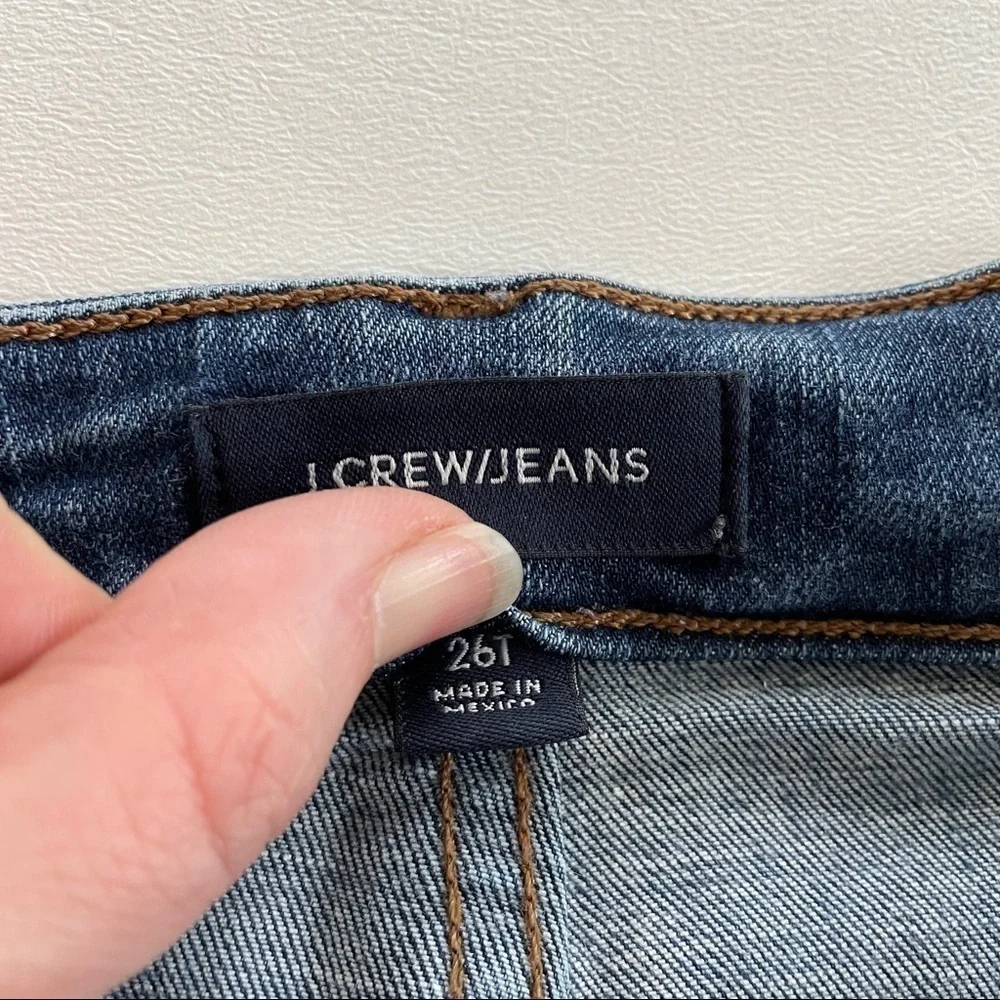J. Crew Tall Curvy Toothpick Jeans in Dryden Wash 26 Tall